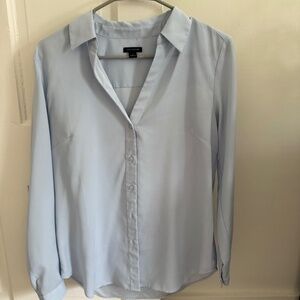 Ann Taylor Blue Button-Up